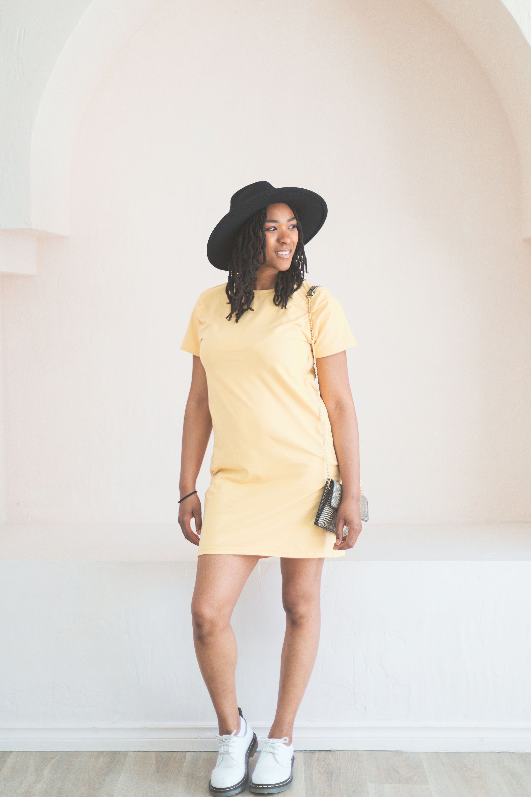 Robe maternité jaune